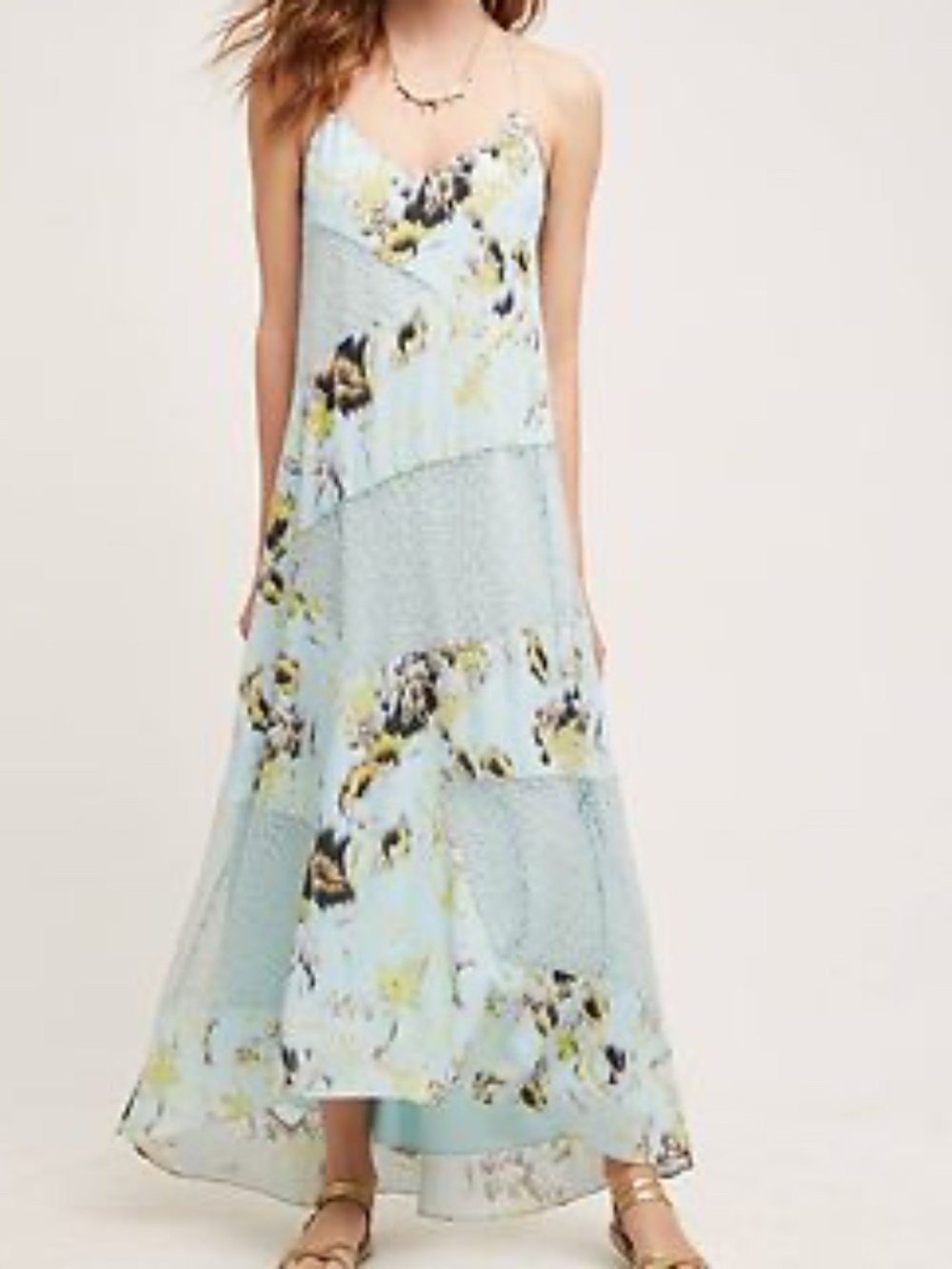 ANTHROPOLOGIE by Sashin & Bibi 'Rainflower' Floral Mixed Lace Dress